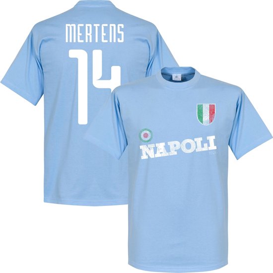 Napoli Mertens 14 Team T-Shirt - Lichtblauw - M