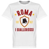 AS Roma Established T-Shirt - Wit  - XXL