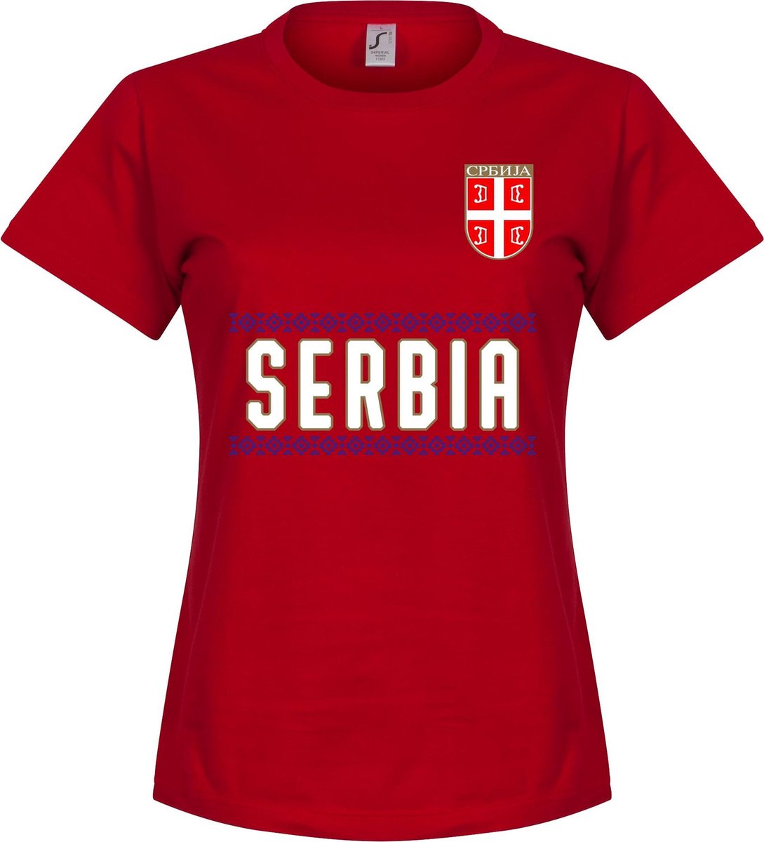 Servië Dames Team T-Shirt - Rood - S