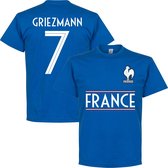 Frankrijk Griezmann 7 Team T-Shirt - Blauw - XXL