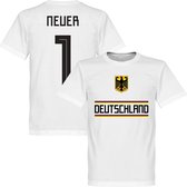 Duitsland Neuer 1 Team T-Shirt - Wit - 5XL