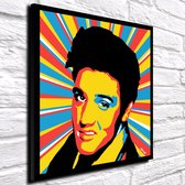 Pop Art Elvis Presley Poster in lijst - 70 x 70 cm Fotopapier Mat 180 gr Framed - Popart Wanddecoratie Poster in lijst - 70 x 70 cm en 2 cm dik - Fotopapier Mat 180 gr Framed - Popart Wanddecoratie inclusief lijst