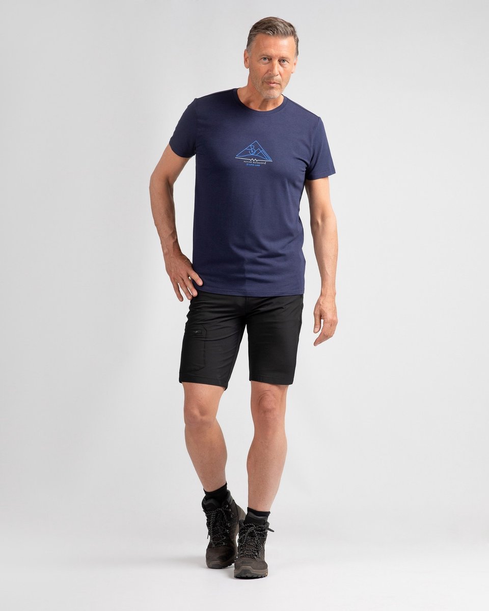 Life-Line Nigel T-shirt Bamboo Blauw Heren Outdoorshirt