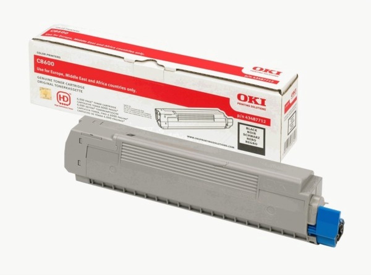Oki Toner - zwart voor de C8600 / C8800 (6k)