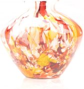 Design vaas Belly - Fidrio RIO - glas, mondgeblazen bloemenvaas - hoogte 23 cm