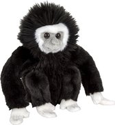 Pluche zwarte Gibbon aap knuffel van 18 cm - Dieren speelgoed knuffels cadeau - Apen Knuffeldieren