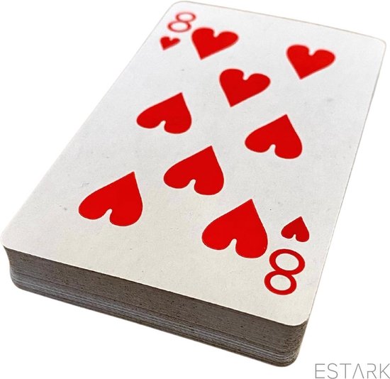 Thumbnail van een extra afbeelding van het spel ESTARK® Luxe Speelkaarten 2 STUKS - Plastic Coating - Poker Kaarten - kaartspel - Spelkaarten - Spel Kaart - 2 x 56 - Gezelschapsspel - Spelen - Playing Cards (2)