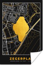 Poster Kaart - Plattegrond - Stadskaart - Nederland - Zegerplas - 60x90 cm