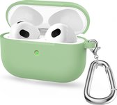 Mobigear Hoesje geschikt voor Apple AirPods 3 Hoesje Flexibel Siliconen | Mobigear Classic - Mint Green | Groen