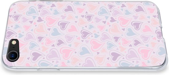 Coque iPhone SE 2020 - Meiden - Hartjes - Motifs - Fille - Kids - Enfants - Coque de téléphone en Siliconen