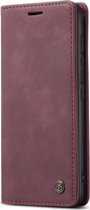Samsung Galaxy A41 Hoesje - Caseme - Serie - Kunstlederen Bookcase - Rood - Hoesje Geschikt Voor Samsung Galaxy A41
