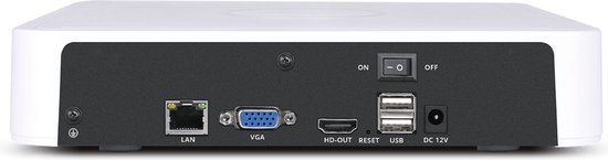 Foscam FN8108H Netwerk Video Recorder- 8 kanaals - 5MP - Ultra HD - Bedraad - Bewegingsdetectie - Wit — afbeelding 4