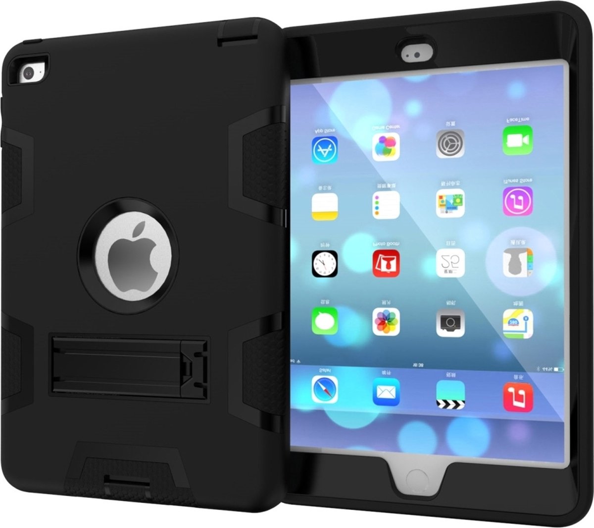 Apple iPad Mini 5 7.9 (2019) Hoes - Mobigear - Shockproof Serie - Hard Kunststof Backcover - Zwart - Hoes Geschikt Voor Apple iPad Mini 5 7.9 (2019)