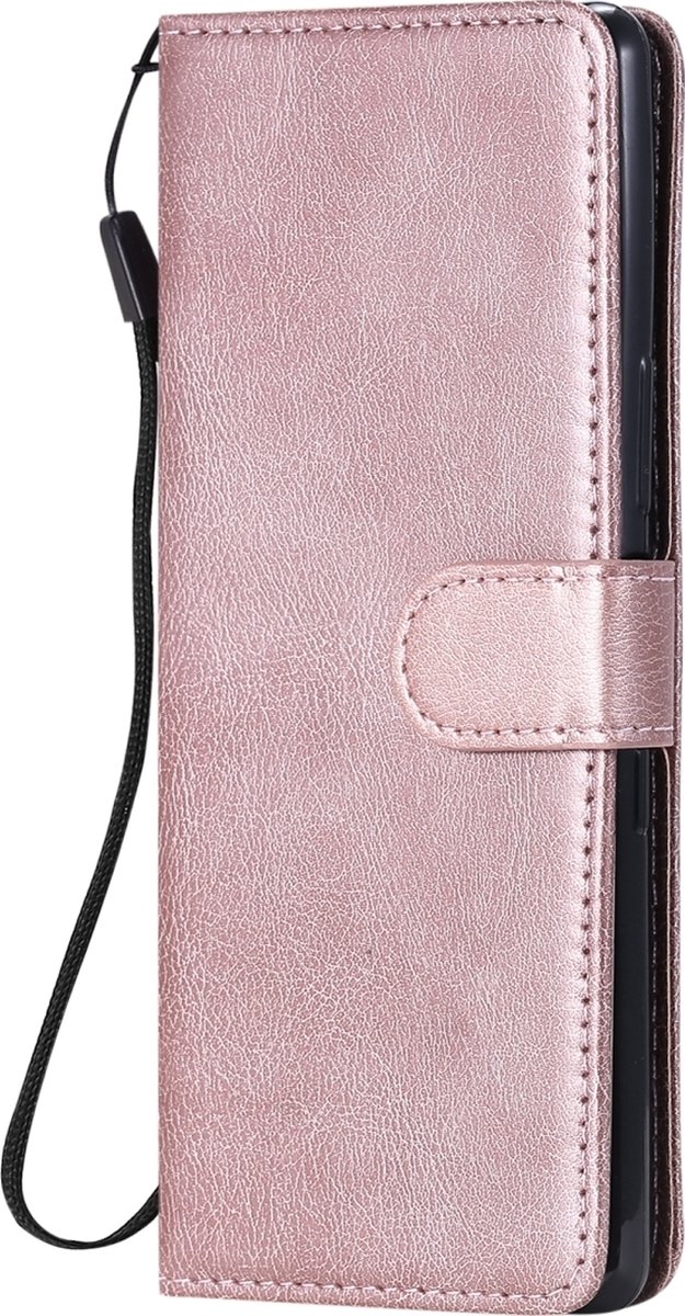 Mobigear Telefoonhoesje geschikt voor Sony Xperia L4 Hoesje | Mobigear Premium Bookcase Portemonnee | Pasjeshouder voor 2 Pasjes | Telefoonhoesje voor Pinpas / OV Kaart / Rijbewijs - Roségoud