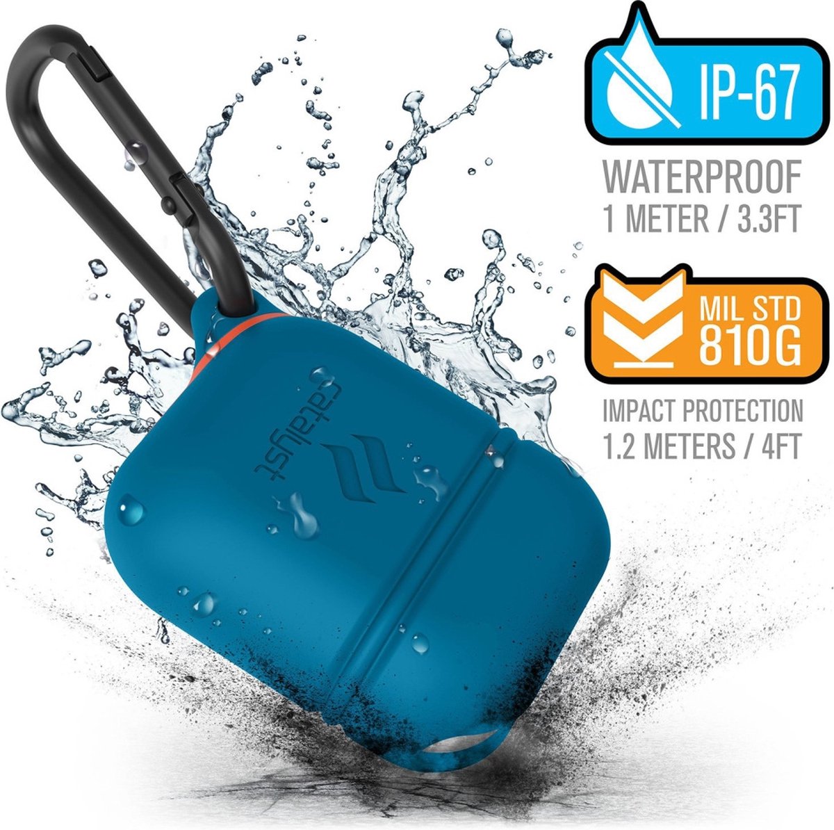 Catalyst Waterproof Siliconen Hoesje voor Apple AirPods 1 - Blauw