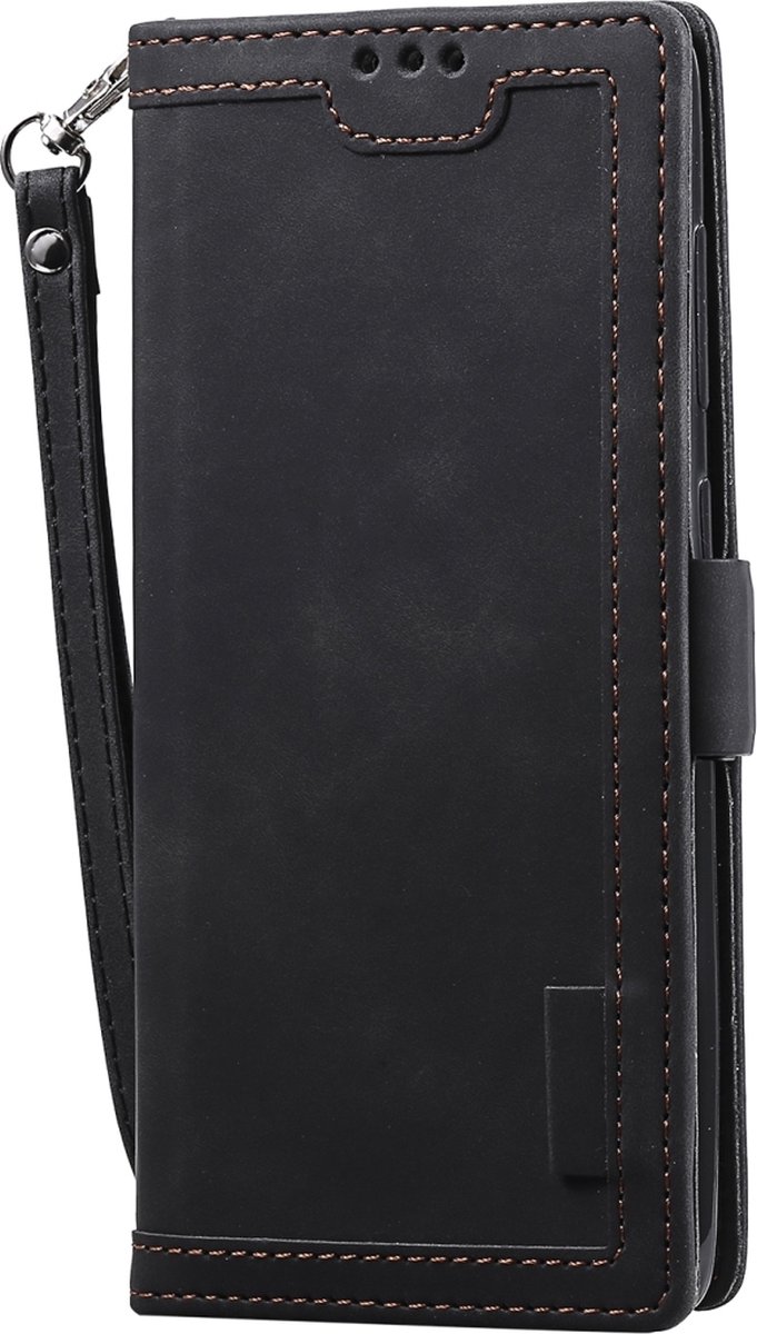 Mobigear Telefoonhoesje geschikt voor Huawei P40 Hoesje | Mobigear Two Tone Bookcase Portemonnee | Pasjeshouder voor 3 Pasjes | Telefoonhoesje voor Pinpas / OV Kaart / Rijbewijs - Zwart