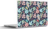 Laptop sticker - 10.1 inch - Bladeren - Patronen - Barok - 25x18cm - Laptopstickers - Laptop skin - Cover