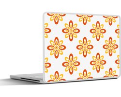 Laptop sticker - 10.1 inch - Patroon - Jaren 70 - Bloemen - Oranje - 25x18cm - Laptopstickers - Laptop skin - Cover Laptop sticker - 10.1 inch - Patroon - Jaren 70 - Bloemen - Oranje - 25x18cm - Laptopstickers - Laptop skin - Cover