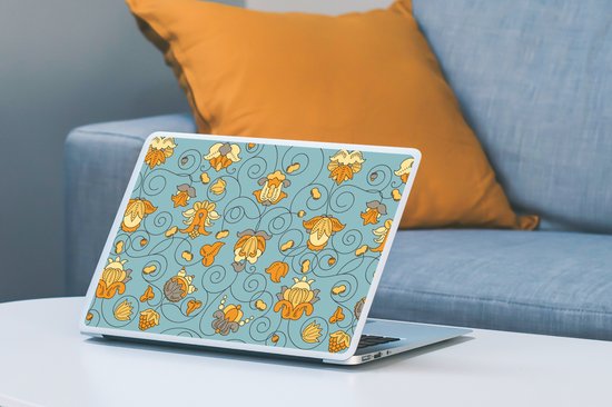 Sticker pour ordinateur portable - 14 pouces - Motifs - Vintage - Fleurs
