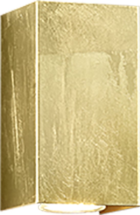 TRIO, Wand lamp, Cleo 2xGU10, max.35,0 W Armatuur: Metaal, goud L:8,0cm, H:15,0cm, Ø:8,0cm Lichtpunt boven en onder,Wand montage,
