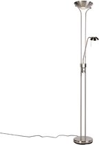 QAZQA Diva LED 2 Staande Lamp - 1 Lichts - Staal