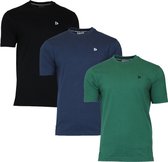 3-Pack Donnay T-shirt (599008) - Sportshirt - Heren - Black/Navy/Forest Green - maat 3XL