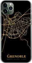 Geschikt voor iPhone 11 Pro Max hoesje - Grenoble - Kaart - Goud - Siliconen Telefoonhoesje