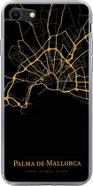 Geschikt voor iPhone 7 hoesje - Palma de Mallorca - Kaart - Goud - Siliconen Telefoonhoesje