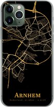 Geschikt voor iPhone 11 Pro hoesje - Arnhem - Kaart - Goud - Zwart - Siliconen Telefoonhoesje