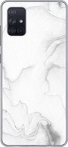 Coque Samsung Galaxy A71 - Marbre - Wit - Ligne - Coque de téléphone en Siliconen