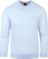 Hugo Boss - Trui Gestreept Lichtblauw - 3XL - Modern-fit