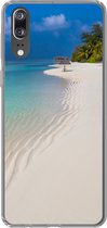Geschikt voor Huawei P20 hoesje - Zee - Strand - Zomer - Siliconen Telefoonhoesje