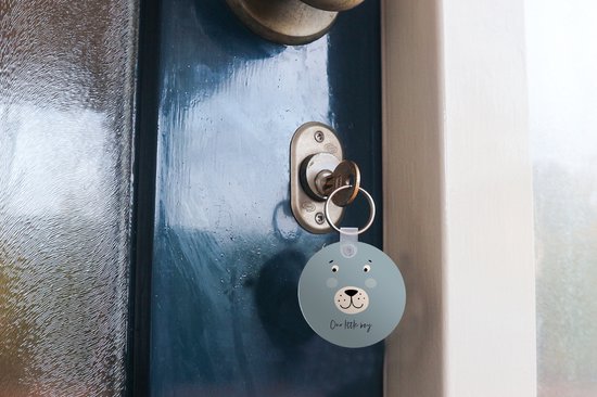 Porte-clés - Citations - Notre petit garçon - Dictons - Garçons - Kids - Bébé - Garçon - Plastique - Rond - Cadeaux à distribuer