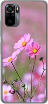 Coque Xiaomi Redmi Note 10 Pro - Fleurs - Extérieur - Rose - Coque de téléphone en Siliconen