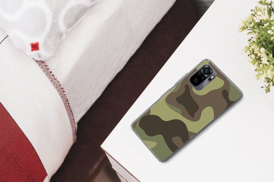 Coque Xiaomi Redmi Note 10 - Illustration d'un motif camouflage - Coque de téléphone en Siliconen