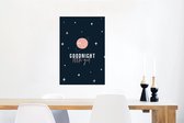 Poster Quotes - Goodnight little girl - Spreuken - Kinderen - Kids - Baby - Meisjes - 40x60 cm - Poster Babykamer