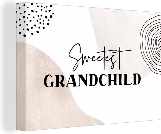 Tableau peinture sur toile Citation - Enfant - Amour - Petit-enfant - 150x100 cm - Décoration murale