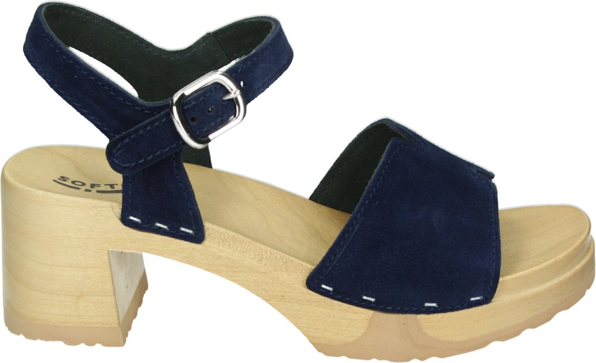 Softclox S3541 HANNY - Volwassenen Sandalen met hak - Kleur: Blauw - Maat: 38
