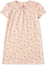 Little Label - chemise de nuit filles 140 - tulipes roses - taille : 134/140 - coton bio