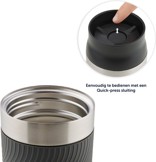 Blumtal Thermos Cup Classic - Étanche, Sans BPA et Passe au Lave-Vaisselle - Bouteille Thermos de Haute Qualité avec Fermeture Quick- Mug de Voyage 350 ml - Mustard Épicée - Jaune