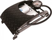 voetpomp met manometer Dubbel Premium 7 bar staal zwart