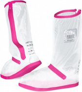 overschoenen Drip Drop polyester wit/roze maat S