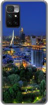 Geschikt voor Xiaomi Redmi 10 hoesje - Rotterdam - Nederland - Skyline - Siliconen Telefoonhoesje