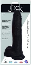 11 Inch Dong with Balls - Black - Realistic Dildos black