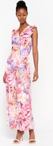 LOLALIZA Maxi bloemenjurk - Roze - Maat 40