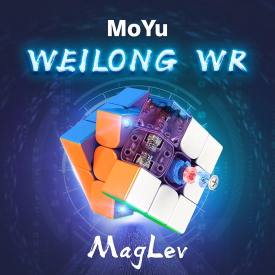 Thumbnail van een extra afbeelding van het spel Moyu Weilong WR Maglev 3x3 Speedcube - Magnetisch - Stickerless - Professionele Draai Puzzel Kubus