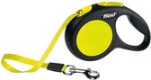 Flexi Neon Tape Hondenriem - Geel - L - 5 M