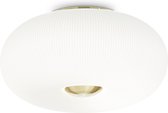 Ideal Lux Arizona - Plafondlamp Modern - Wit  - H:25cm - GX53 - Voor Binnen - Metaal - Plafondlampen - Slaapkamer - Kinderkamer - Woonkamer - Plafonnieres