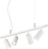 Ideal Lux Dynamite - Hanglamp Modern - Wit - H:225cm   - GU10 - Voor Binnen - Metaal - Hanglampen -  Woonkamer -  Slaapkamer - Eetkamer