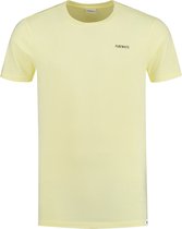 Purewhite -  Heren Regular Fit   T-shirt  - Geel - Maat XS